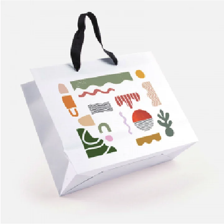 White custom paper bag
