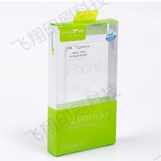 Clear plastic packaging boxes